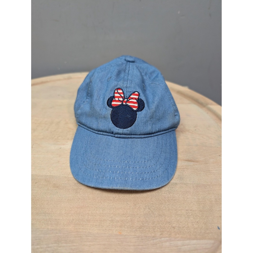 Disney Minnie Mouse Hat Cap‎ Strap Back Embroidered Bow Youth Girls
